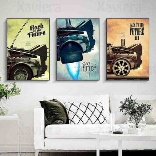 Back To The Future Art Poster Classic Movie Cool Car Canvas Painting On Wall Home Decoration Bedroom Living Room Modular Picture