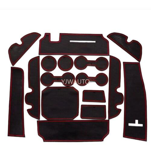 Door Slot Mat for Toyota Highlander 2015-2021 Gate Groove Cushion Car Door Rubber Cup Holder Mats Anti-slip Carpets Position