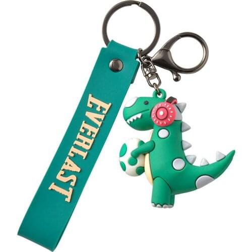 Creative new cartoon dinosaur doll keychain male and female personality student backpack car pendant small gift
