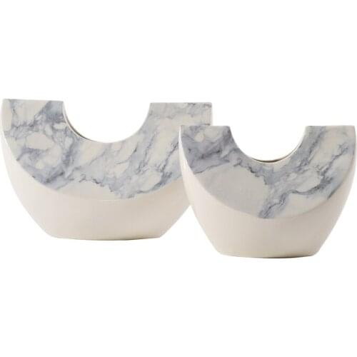 Soft Decoration Hotel Living Room Matte Ceramic Flowerpot Special-Shaped Insert Dried Flower Vase Ornaments