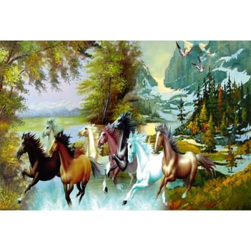 NEW FULL Square /Round DIY Diamond Paintings Diamond Embroidery colorful horse Rhinestone Mosaic Home For Wall Sticker flower