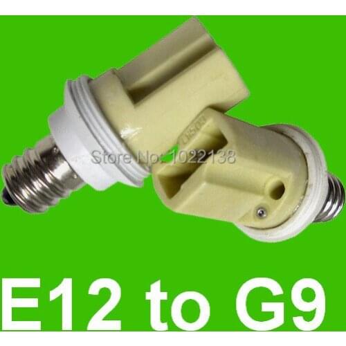 100pcs/lot E12 to G9 bulb base lamp holder converter E12-G9 led lamp base socket adapter Converter extender