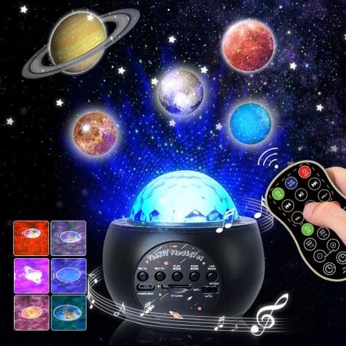 Upgrade Planet Project Star Light Projector Remote Control Bluetooth LED Star Starry Galaxy Projector Music Speaker Lamp Adults