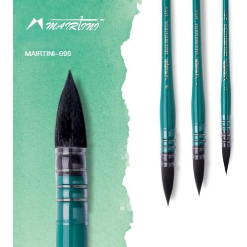 1Pc Mairtini 696 636 Professional Brushes,Mixed Squirrel Hair Blend Watercolor Brushes, Soft & Durable Round Brush for Painting