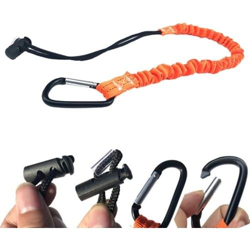 New Outdoor Professional Rock Climbing Rope Carabiner Lanyard Retractable Safety Telescopic Elastic Climbing Tool high quantity