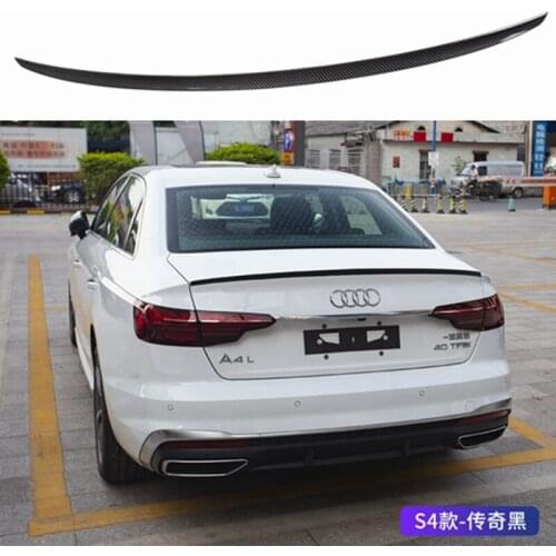 For Audi A4 B9 Spoiler 2017-2020 ABS Plastic Unpainted Color Rear Roof Spoiler Wing Trunk Lip Boot Cover Car Styling
