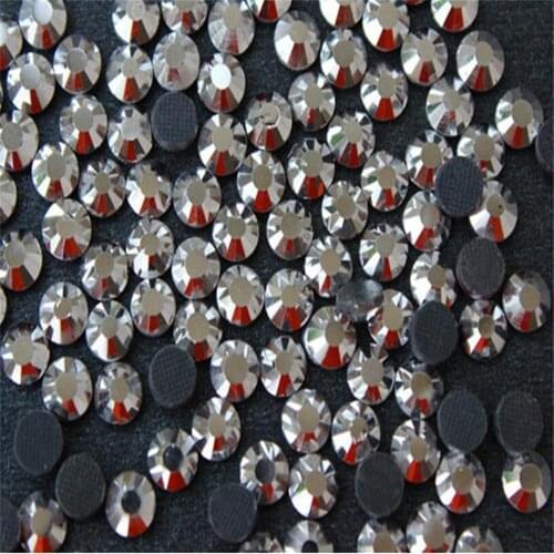 SS6 SS10 SS16 1440PCS Hematite Silver DMC Crystal Rhinestones DIY Loose Glue HotFix Crystal Rhinestone for Garment Decoration