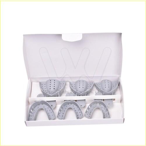 Dental Plastic Tooth Tray U Shape Teeth Holder Tools Set Dental Impression Trays