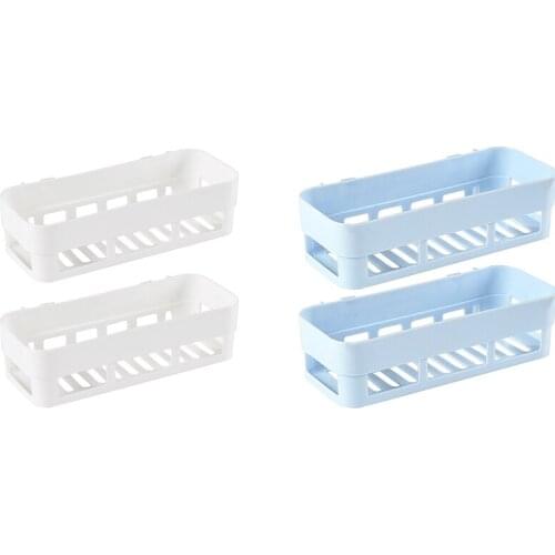 Shower Caddy Corner, Plastic Suction Bathroom Shelf over Toilet No Drilling Adhesive Bathroom Storage Pack of 2