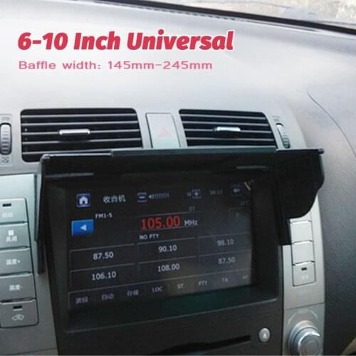 Universal 6-10 Inch Car GPS Navigator Sun Visor Sunshade Hood GPS Navigation Light Cover Barrier Width 145mm-245mm
