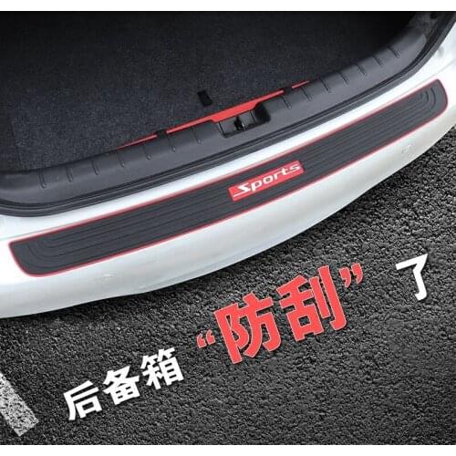 High quality rubber Rear Bumper Protector Sill Trunk Tread Plate Trim for MG MG3 MG6 ZS Car Styling Accessor