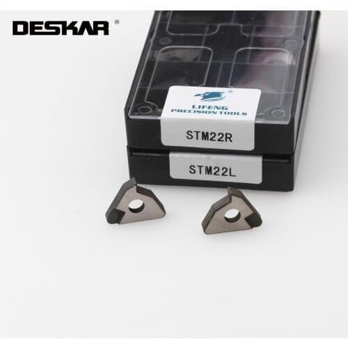 10PCS DESKAR STM22R STM22L ST2204 Carbide Shim CNC Knife Pad Lathe Accessories For Turning Tool