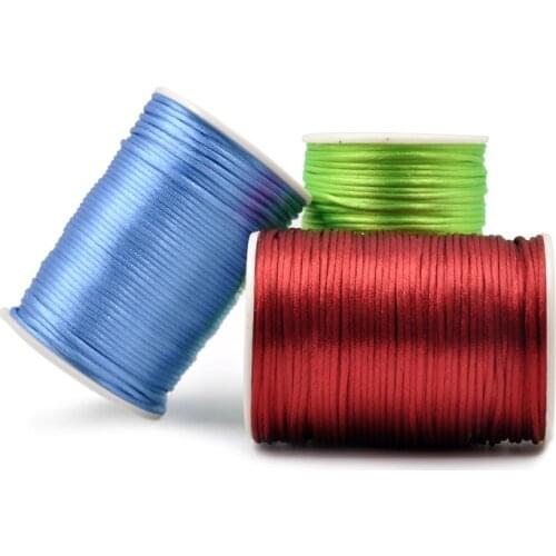 100m/roll DIY Wax Line Round Teabag Waxed Cotton Hand Made 2mm Necklace Rope Knitting Cord 1 Roll String Beading Thread
