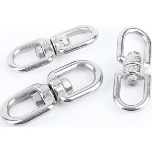 2Pcs/lot Stainless Steel 304 Rotating 8-Ring Connecting Chain Retaining M4 M5 M6 M8 Dog Chain Rotating Ring Universal Ring