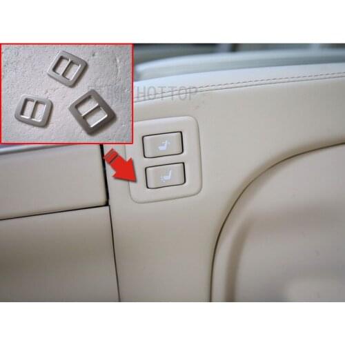 3pcs/Set Car Seat Heating Box Button Frame Cover Decoration Trim For Toyota Alphard 2015 2016 2017 2018 2019 2020 Car styling