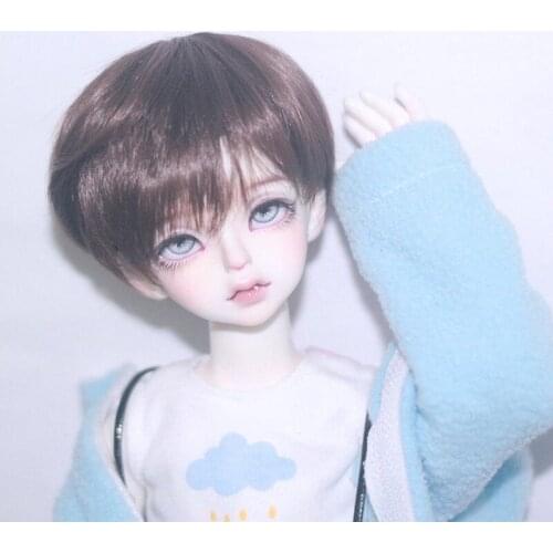 4 Colors Short Doll Wig BJD Wig 6-7'',7-8'',8-9'',9-10'' SD Smooth and Versatile Short Hair Cute Wig Hair for Dolls Accessories