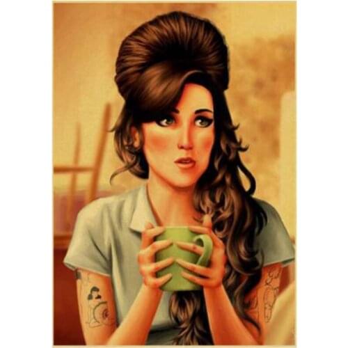 Diamond Painting Full Square/Round 5D Diamond Embroidery Amy Winehouse Art Picture Of Rhinestone Wall Decor WG2495