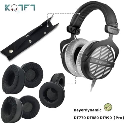 KQTFT Velvet Replacement EarPads for Beyerdynamic DT770 Pro DT880 Pro DT990 Pro Ear Pads Parts Earmuff Cover Cushion Cups