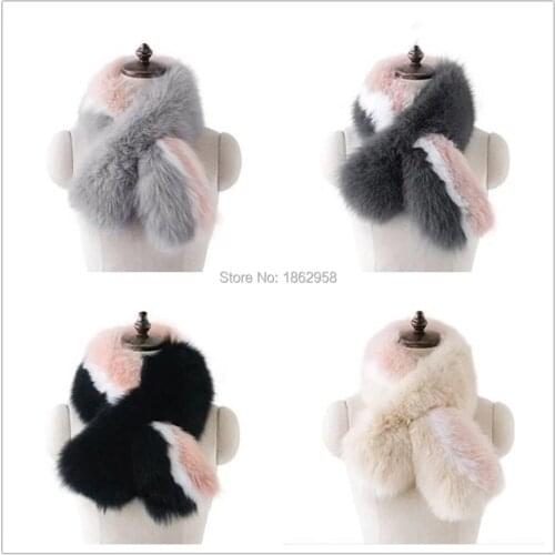 China Free Shipping SJ105 4 Colors Choices High Quality Fashion 2019 Winter Fox Scarves for Girls