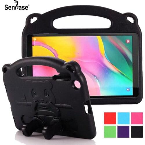 For Samsung Galaxy Tab A 10.1 2019 SM T510 T515 Case EVA Foam Shockproof 3D Cartoon Panda Kids Safe Portable Handle Stand Cover