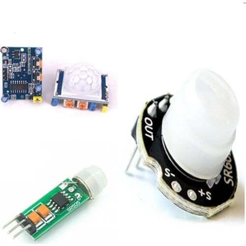 HC-SR501 HC-SR505 MH-SR602 Adjust IR Pyroelectric Infrared Mini PIR Human Sensor Detector Module Bracket for Arduino