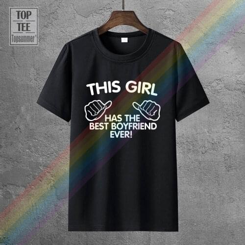 The Best Boyfriend Ever T Shirt Anniversary Christmas Gift For Girlfriend Tee