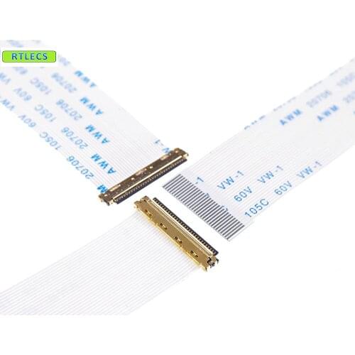 2pcs I-PEX 20453-030 Flexible Flat Ribbon Cable FFC 30 Pin 0.5mm pitch 10'' 14.1''15.6'' 17'' EDP Panel Reverse opposite Contact