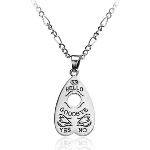 Gothic Ouija Planchette Pendant Necklace Satanic Witch Halloween Jewelry Gift