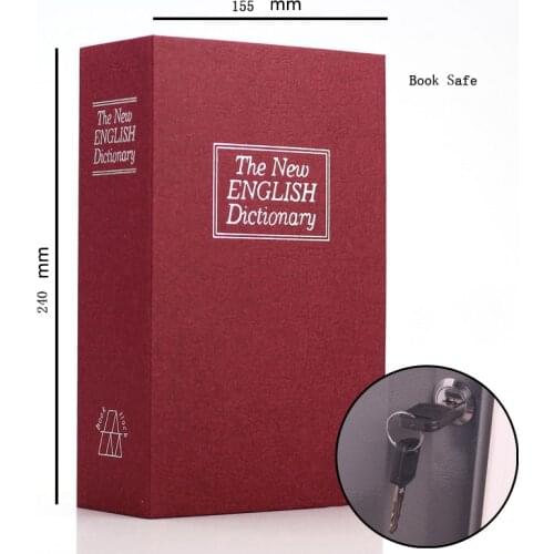 Dictionary Mini Book Safe Security Key Locker Money Hidden Secret Safe Key Safe Box Cash Money Coin Storage Jewellery Lock Box