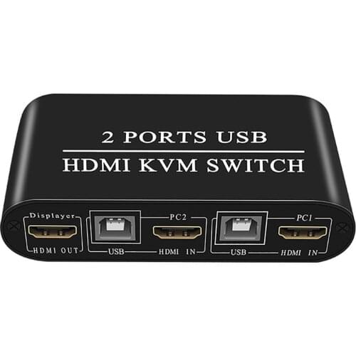 Multifunctional 4K High Definition HDMI-compatible KVM Switch 2-Port USB Manual Switcher Box Keyboard Mouse Splitter