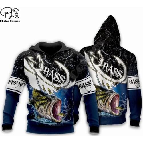 PLstar Cosmos Bass Fishing Fashion Mens/Women Sweatshirt Funny Animal 3D Print Hoodies Harajuku Jacket outdoor Casual Style-8