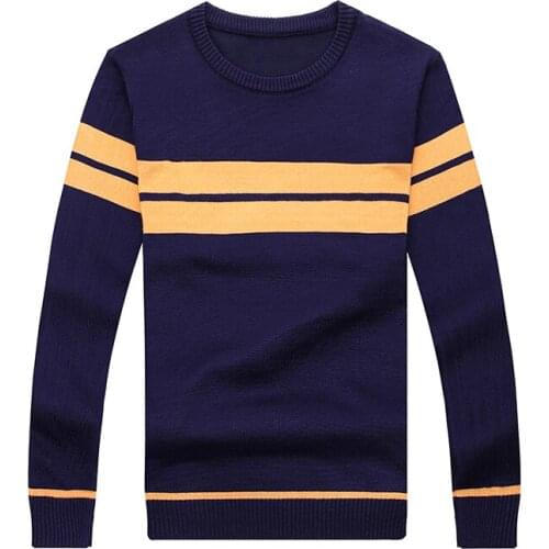 Men Sweater 2020 Autumn Winter Brand Clothing Wool Slim fit Sweater Men Casual Striped Men Pull Jumper