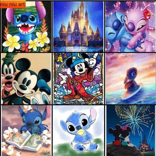 Diy Disney 5D Diamond Painting Cross Stitch Kits Diamond Mosaic Embroidery 3d Painting Round Drill Gift