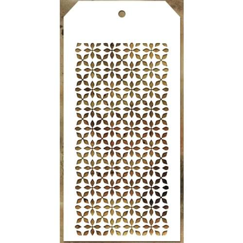 2021 New Label Tag Plastic Stencil For Craft Making Flower Background Pattern Scrapbooking Greeting Card No Metal Cutting Dies