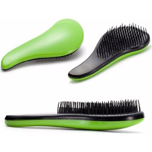 Wholesale Hair Brush Comb Magic Handle Detangling Comb Shower Electroplate Detangling Massage Tangle Combs Hair Styling Tools