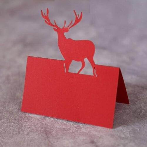 Personalize woodland deer wedding tent Place Cards wedding baby bridal shower party sitting table Name number cards placecards