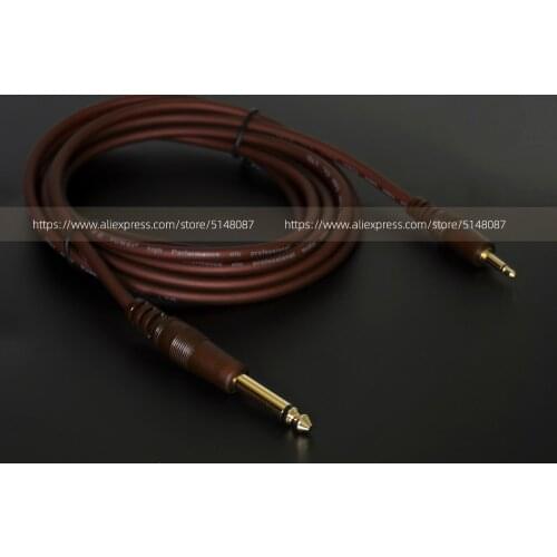 Gold-plated plugs 3.5mm Mono to 6.35mm Mono Audio Line 1/8" Mini Phone Jack TS to 1/4" TS Mono Interconnect Audio Cable for 5M