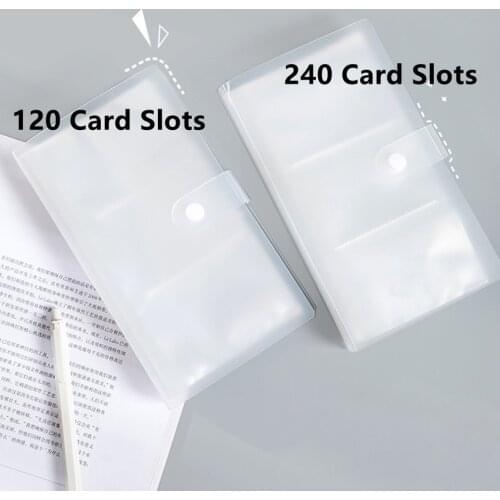 120/240 Slots Transparent Card Storage Book Credit Bank Card Business Card ID Holders Movie Train Ticket Organizer Photo Album