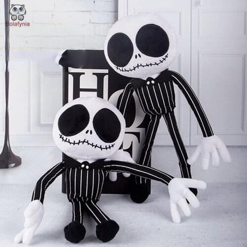 BOLAFYNIA 40cm alloween Funny skull for Children Plush Stuffed Toy Pumpkin king jack for Baby Kids plush toy