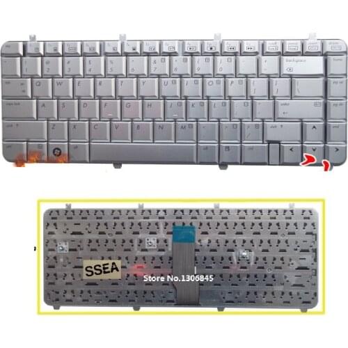SSEA New US Keyboard English For HP Pavilion dv5 dv5t dv5z dv5-1000 DV5-1100 DV5-1200 laptop Silver Keyboard