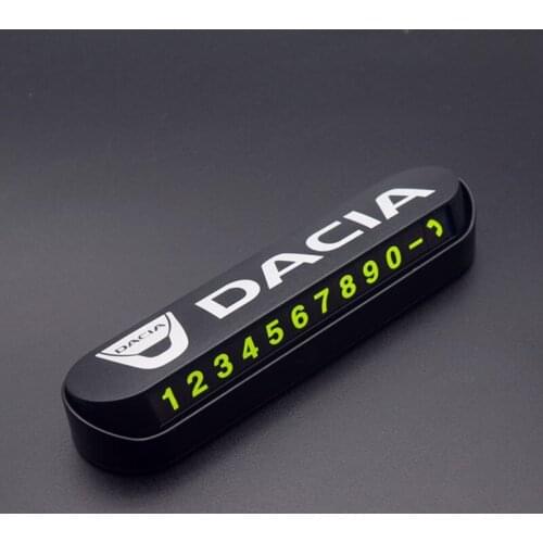Car Styling Temporary Parking Card Phone Number Card Plate Park Stop For Dacia Lodgy 2 Mcv Sandero Duster Logan Sandero