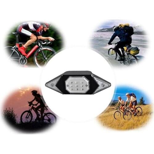 Smart Bike Light Wireless Remote Control Cycling Turning Signal Taillight USB Bicycle Rechargeable Rear Light LED Warning Lamp