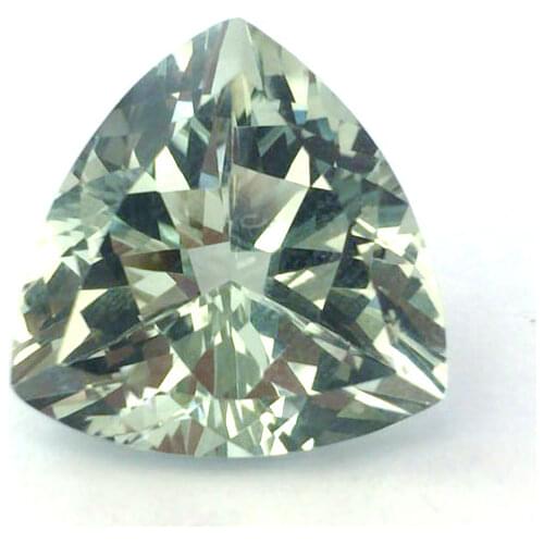 Vantj Real Natural Green Amethyst Loose Gemstone TRI Cut For Silver Gold Ring Mounting Fine Jewelry Women Party Gift