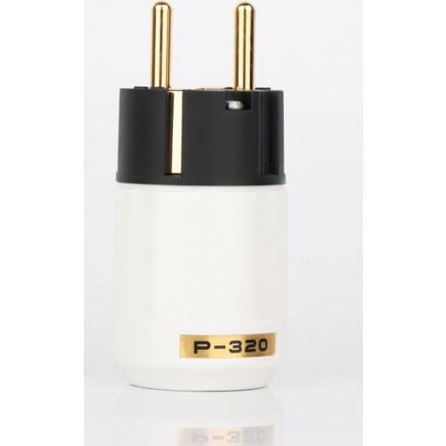 High End 24K Gold Plated Schuko Male Plug HIFI EU Power Plug