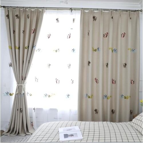 Custom-made Scandinavian Shade Finished Curtains Childrens Thickened Shading Curtains In The Living Room of Modern Bedrooms