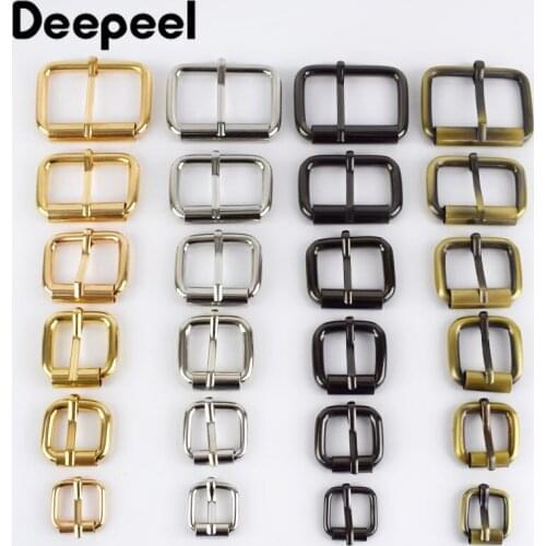 10pcs Deepeel 13-38mm Metal Buckles For Belt Shoes Bag Strap Webbing Slider Adjust Roller Pin Buckle DIY Leather Craft F2-13