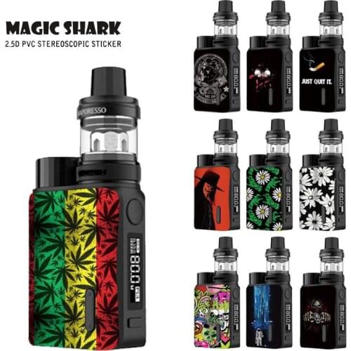 20 Styles Cool Matte Stereo Front & Back PVC Soft Sticker Cover Film Skin Tape for VAPORESSO SWAG Swag 2
