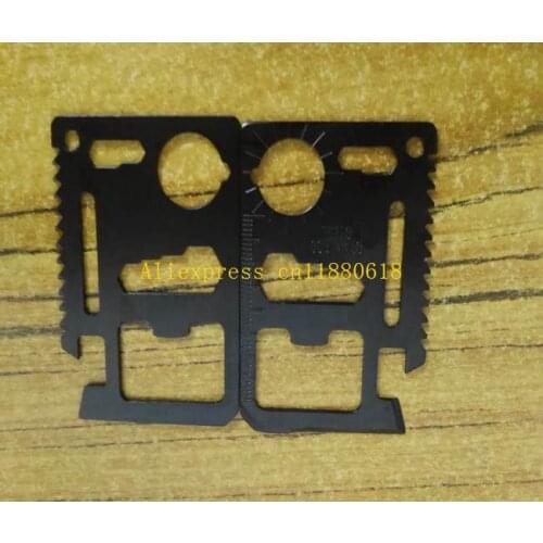 200pcs/lot Mini Stainless Steel Multi Pocket Credit Card Tool Portable Outdoor Survival Camping Wallet Tool knife black