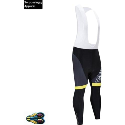 2019 6XL Men Custom Cycling Bib Pants Long Sleeve Coolmax 20D Gel Pad Bike Bib Tights Mtb Ropa Ciclismo Moisture Wicking Pants