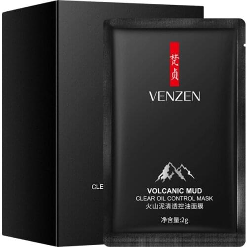30 Pcs Volcanic Mud Clear Oil Control Facial Mask Moisturize Shrinking Pores Cleansing Mild Hydrate Deep Repair Remove Blackhead